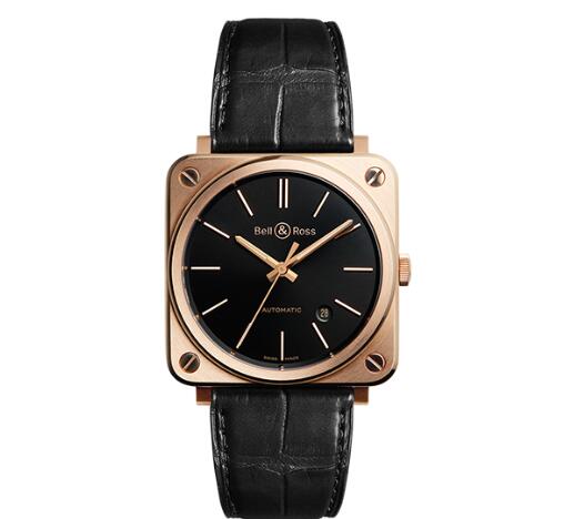 Replica Bell and Ross brs 92 39mm Review Watch BR S-92 ROSE GOLD BRS92-BL-PG/SCR